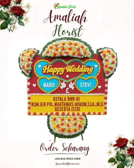 Papan Bunga Pernikahan Prajegan